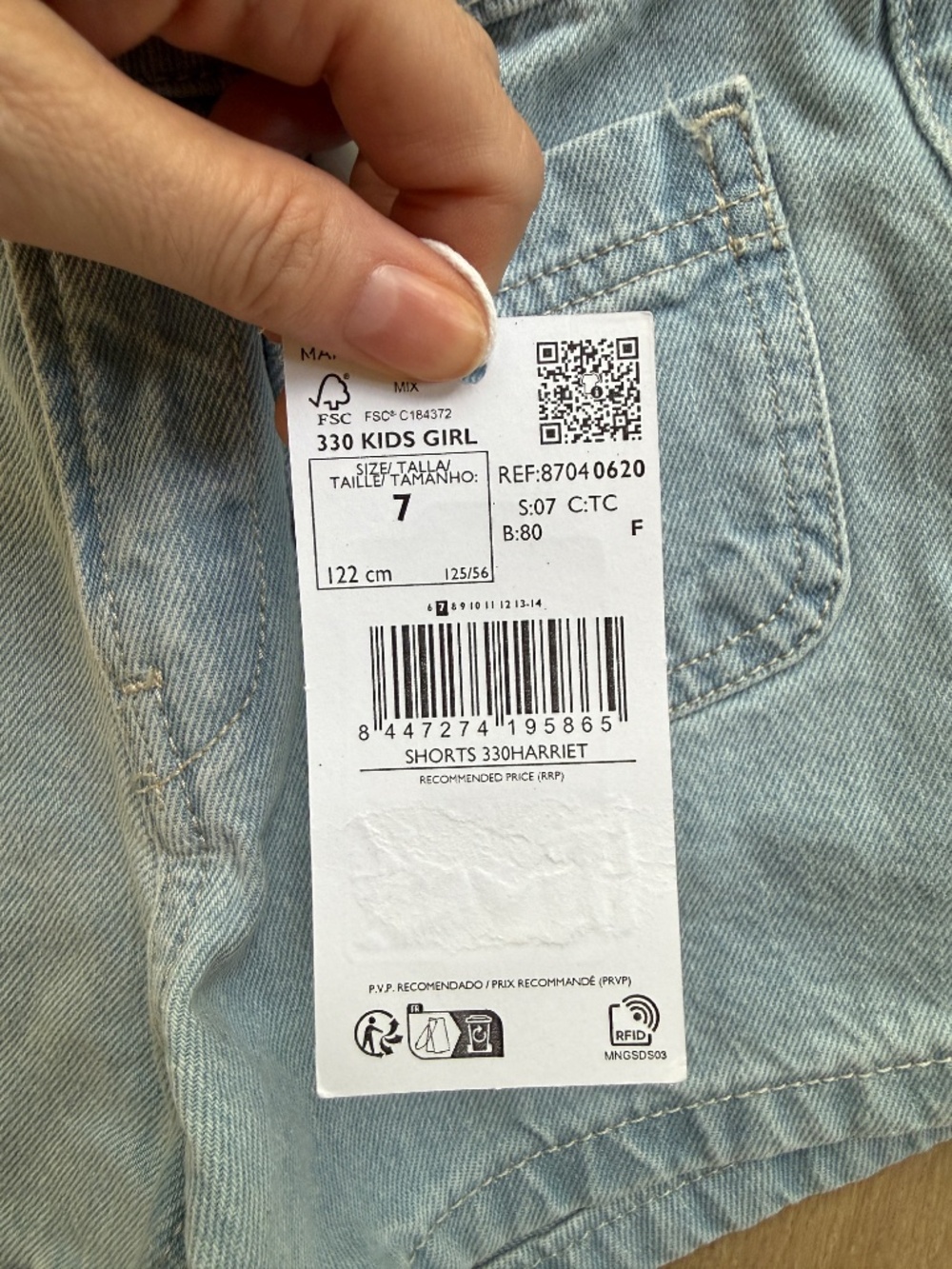 BNWT Mango Girls Patch Pocket Shorts - Picture 4 of 5